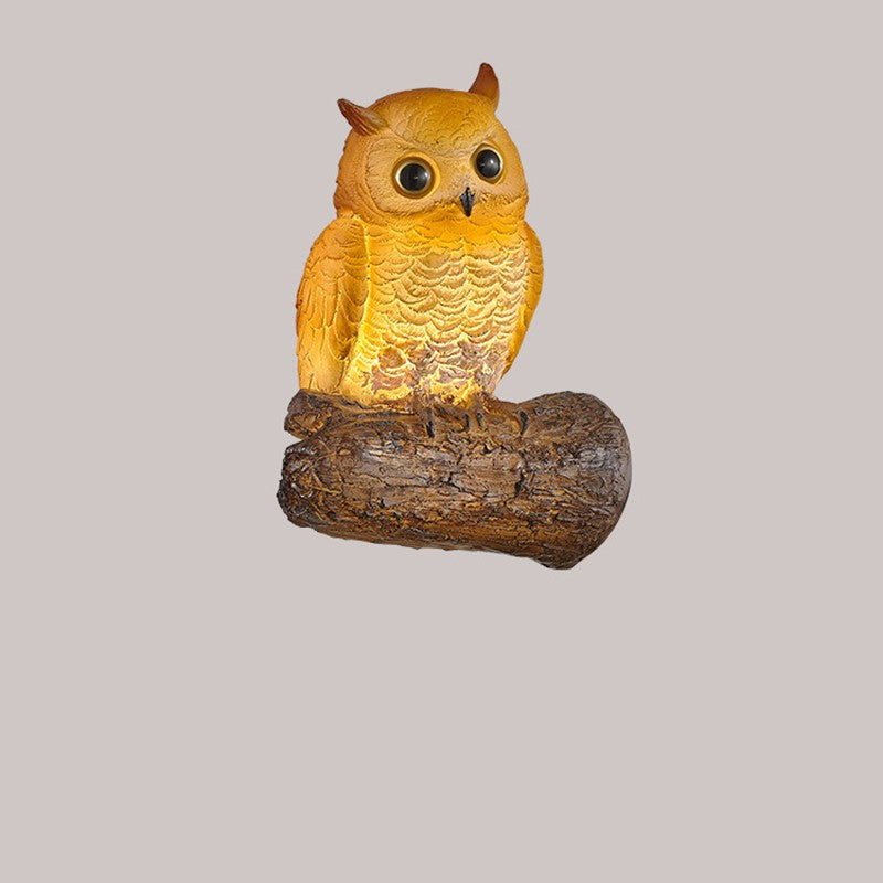 Owl Parrot Lizard Resin Wall Lamp