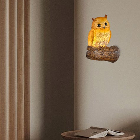 Owl Parrot Lizard Resin Wall Lamp