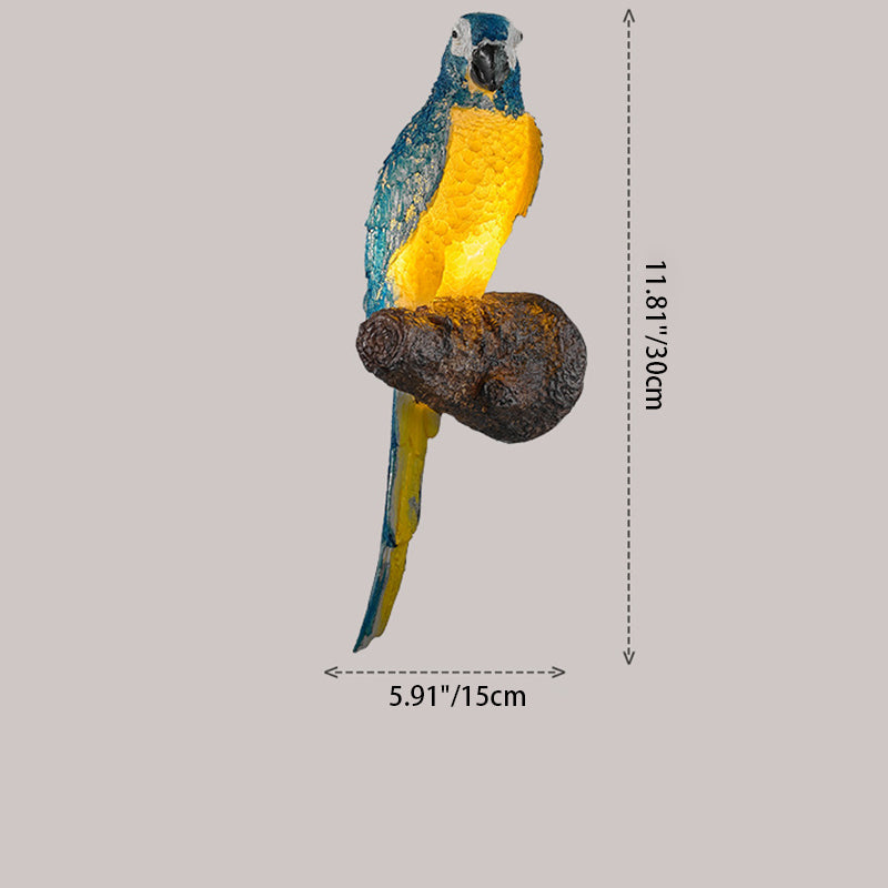 Owl Parrot Lizard Resin Wall Lamp