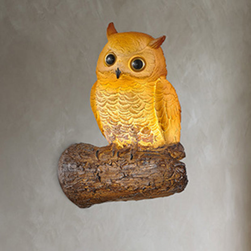Owl Parrot Lizard Resin Wall Lamp