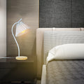 Long Pole Round Pleated Table Lamp