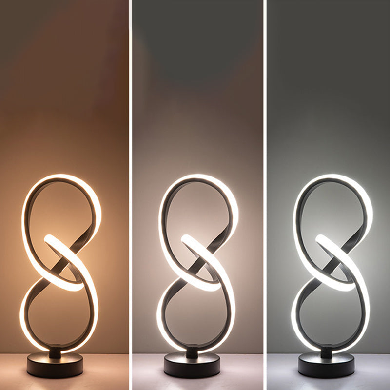 Irregular Lines Aluminum Silicone Table Lamp