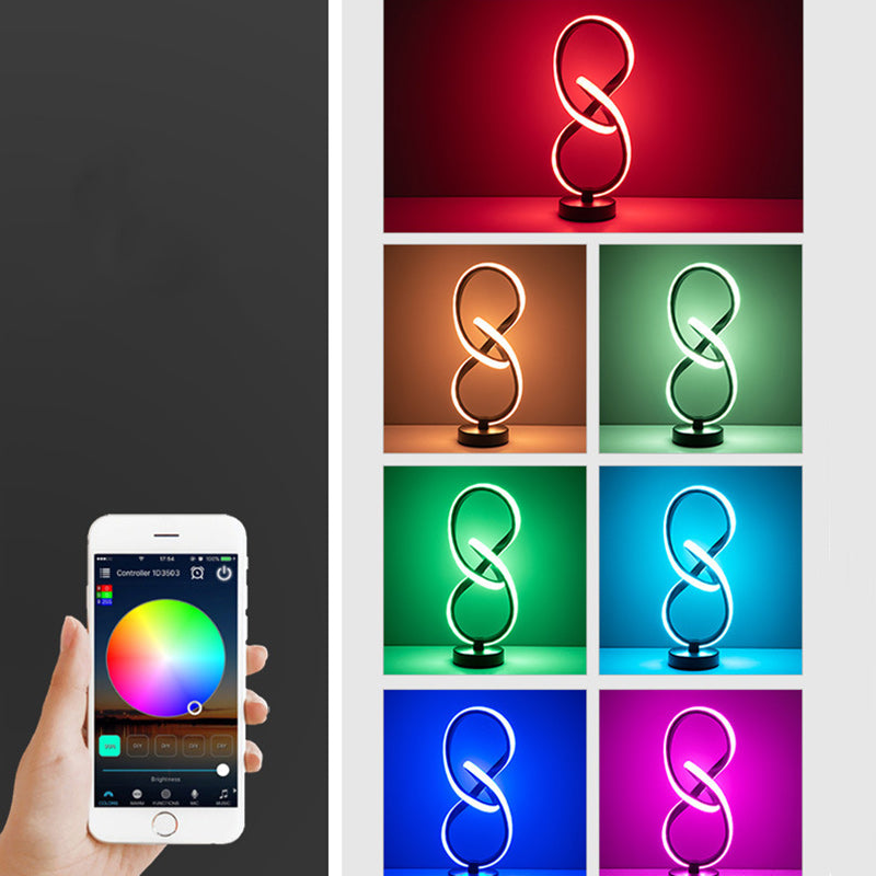 Irregular Lines Aluminum Silicone Table Lamp