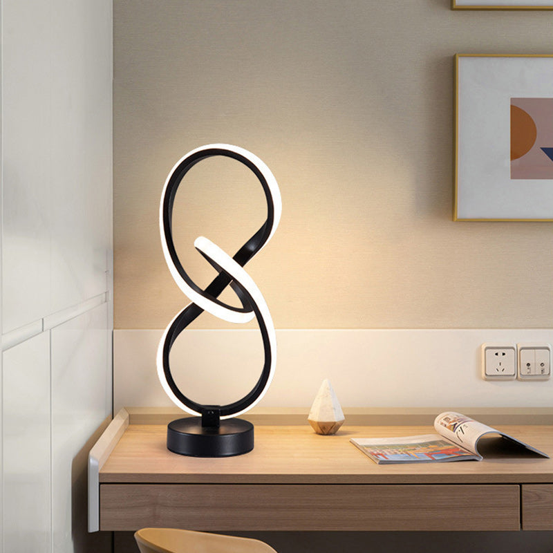 Irregular Lines Aluminum Silicone Table Lamp