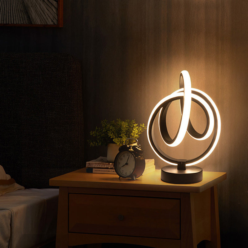 Irregular Lines Aluminum Silicone Table Lamp