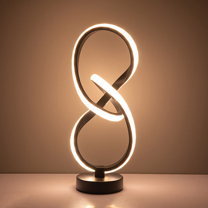 Irregular Lines Aluminum Silicone Table Lamp
