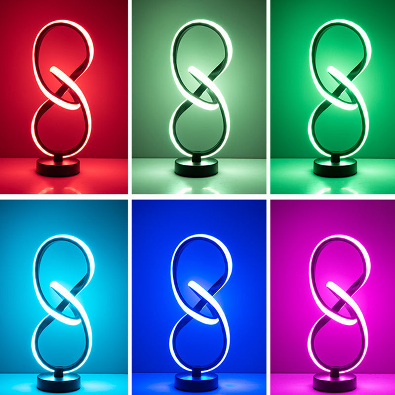 Irregular Lines Aluminum Silicone Table Lamp
