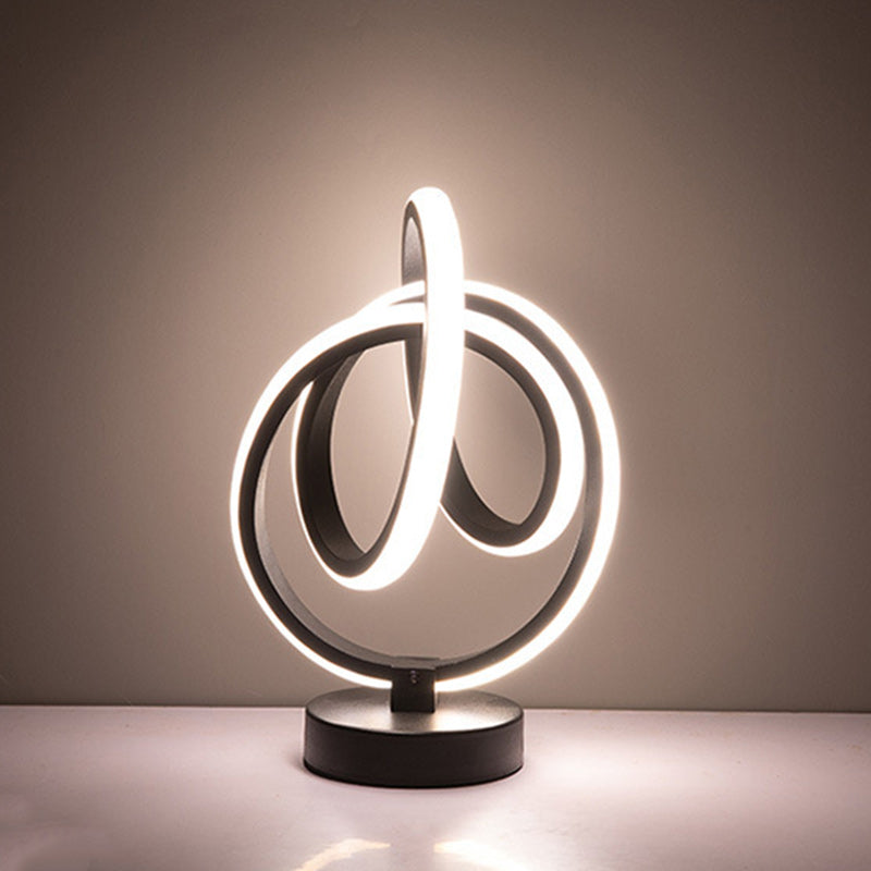 Irregular Lines Aluminum Silicone Table Lamp