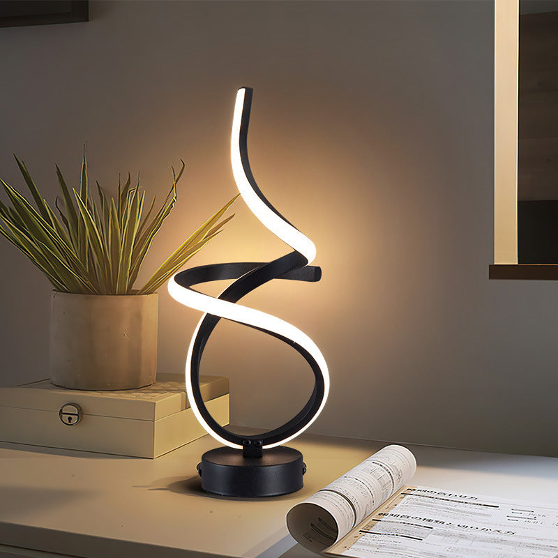 Irregular Lines Aluminum Silicone Table Lamp