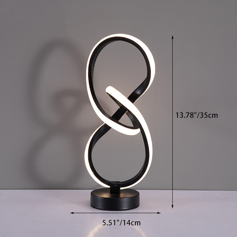 Irregular Lines Aluminum Silicone Table Lamp