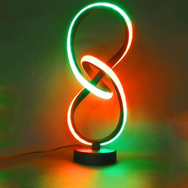 Irregular Lines Aluminum Silicone Table Lamp