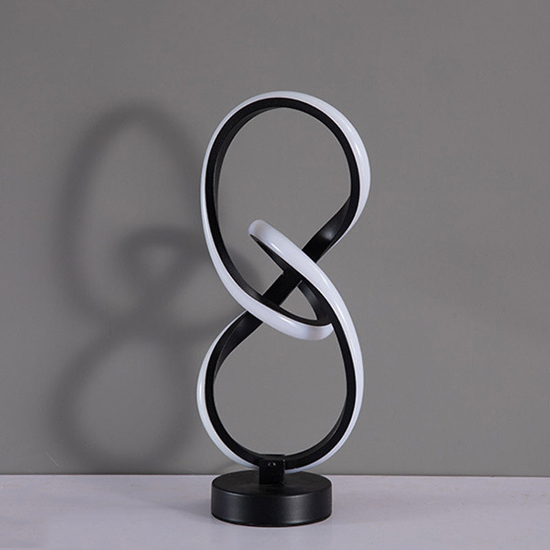 Irregular Lines Aluminum Silicone Table Lamp