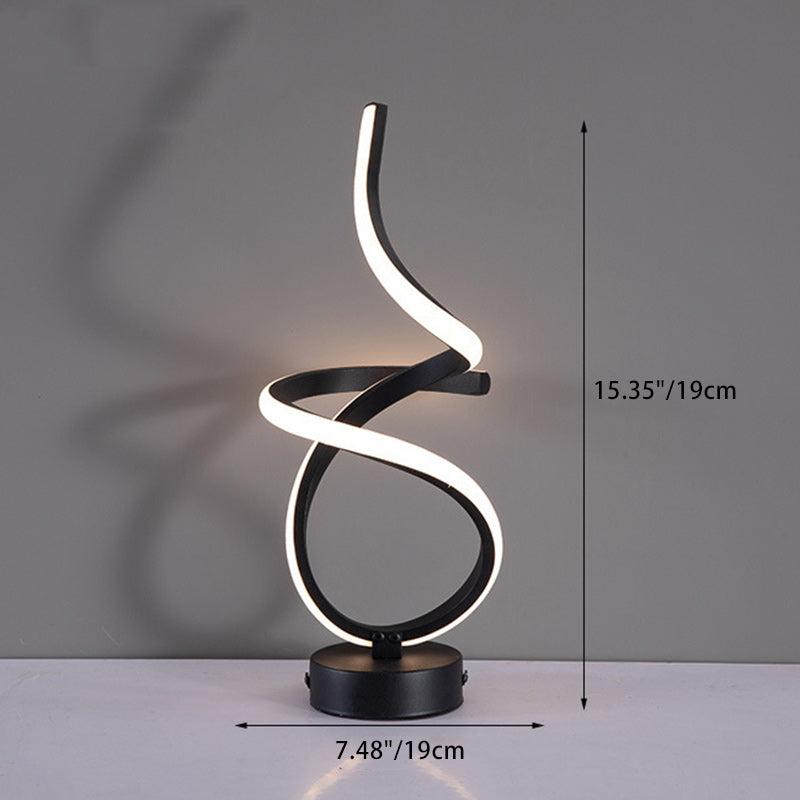 Irregular Lines Aluminum Silicone Table Lamp