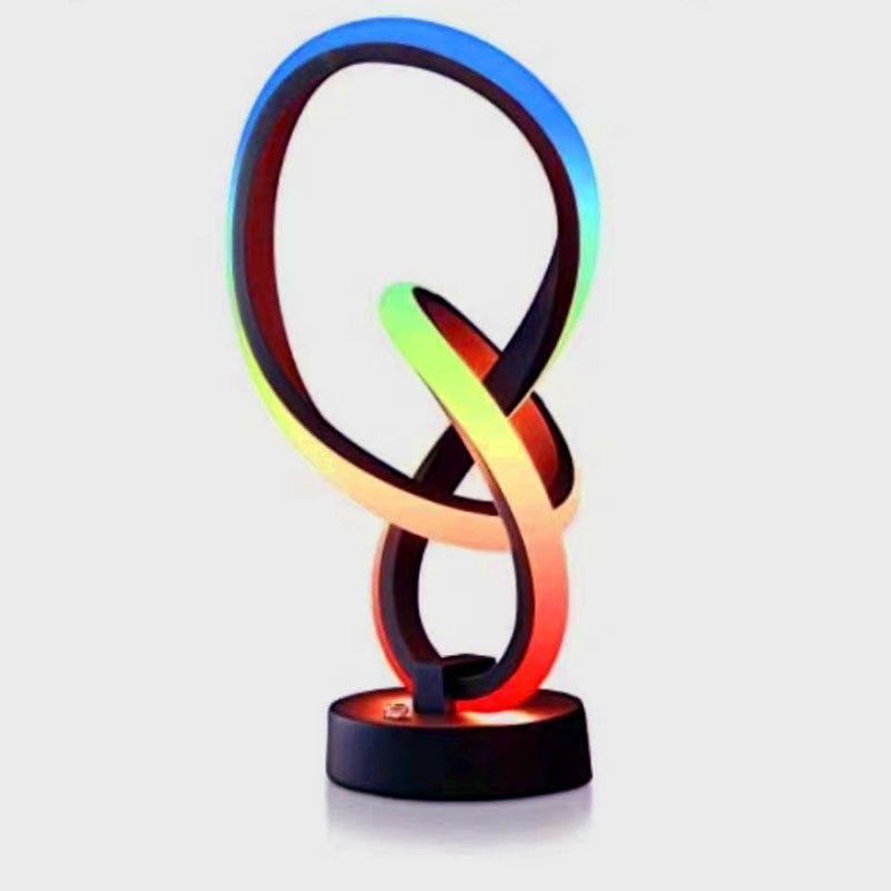 Irregular Lines Aluminum Silicone Table Lamp
