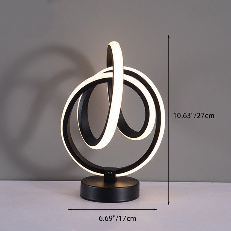 Irregular Lines Aluminum Silicone Table Lamp