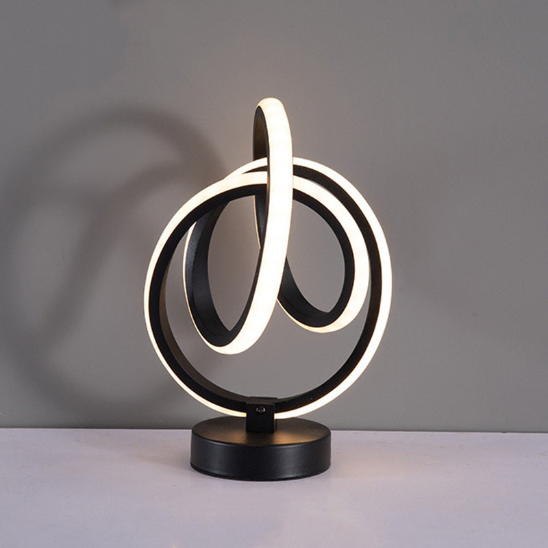 Irregular Lines Aluminum Silicone Table Lamp