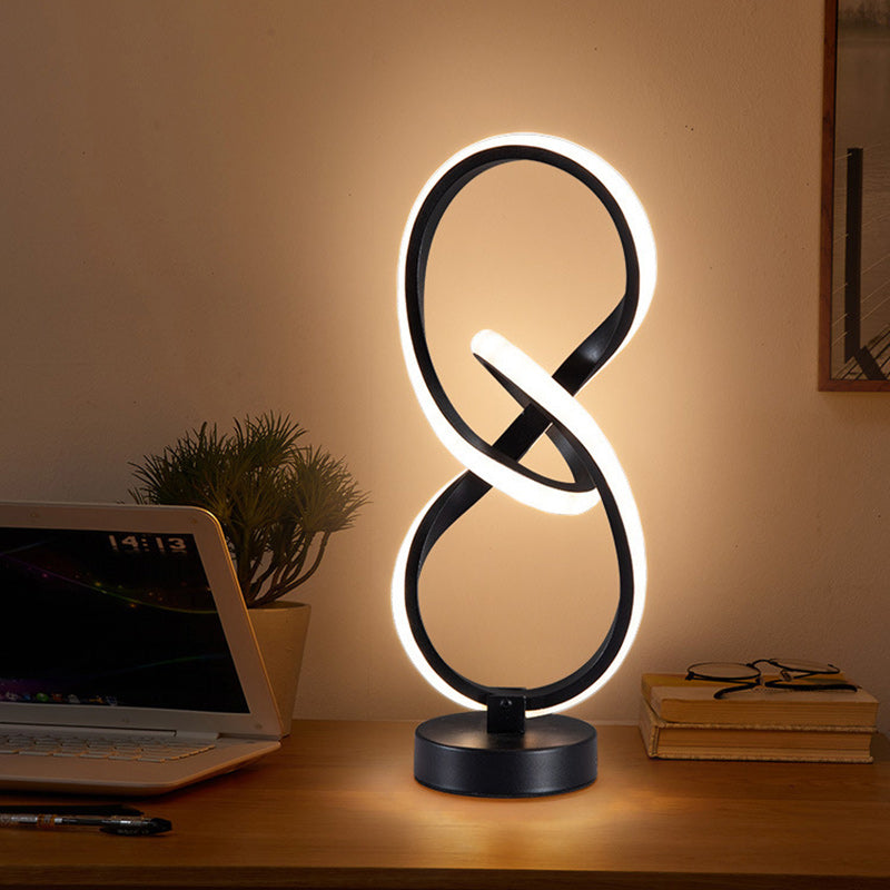 Irregular Lines Aluminum Silicone Table Lamp