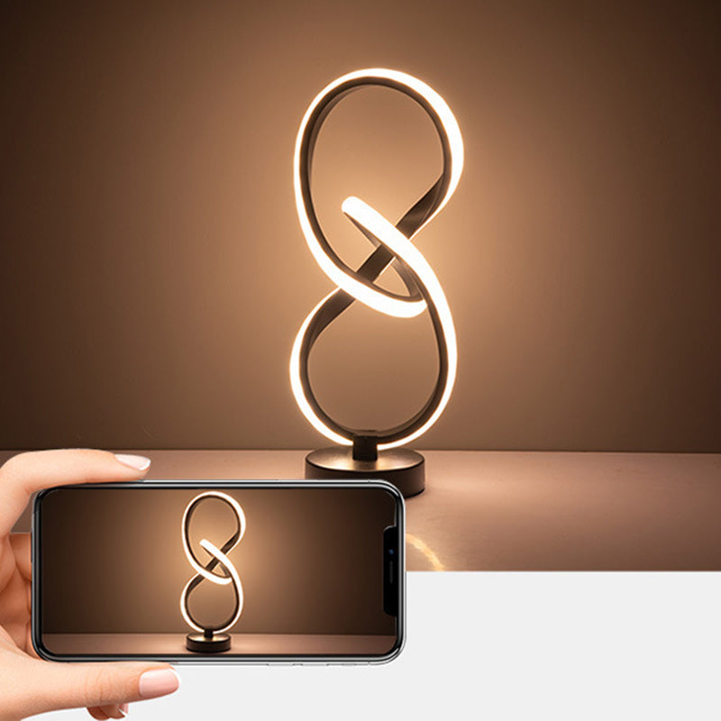 Irregular Lines Aluminum Silicone Table Lamp