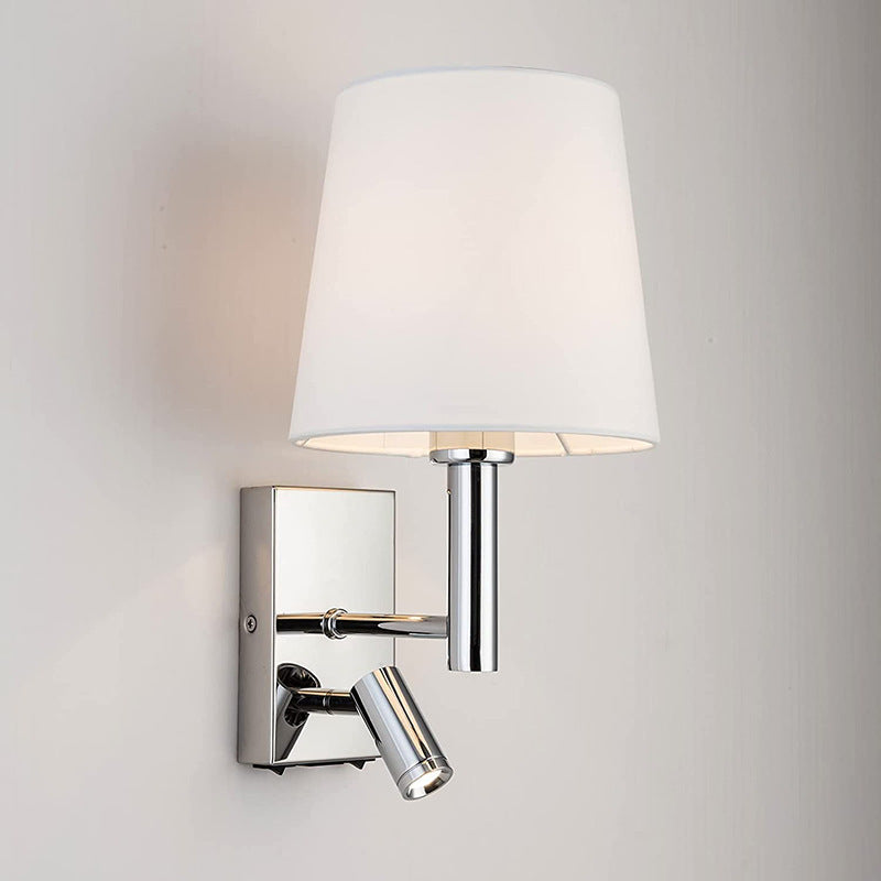 Round Trapezoidal Iron Fabric Wall Lamp