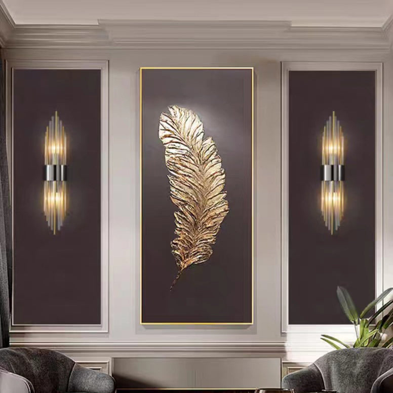 Round Tube Long Stainless 2-Light Wall Lamp