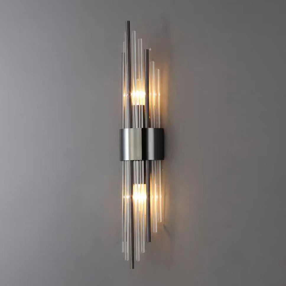 Round Tube Long Stainless 2-Light Wall Lamp
