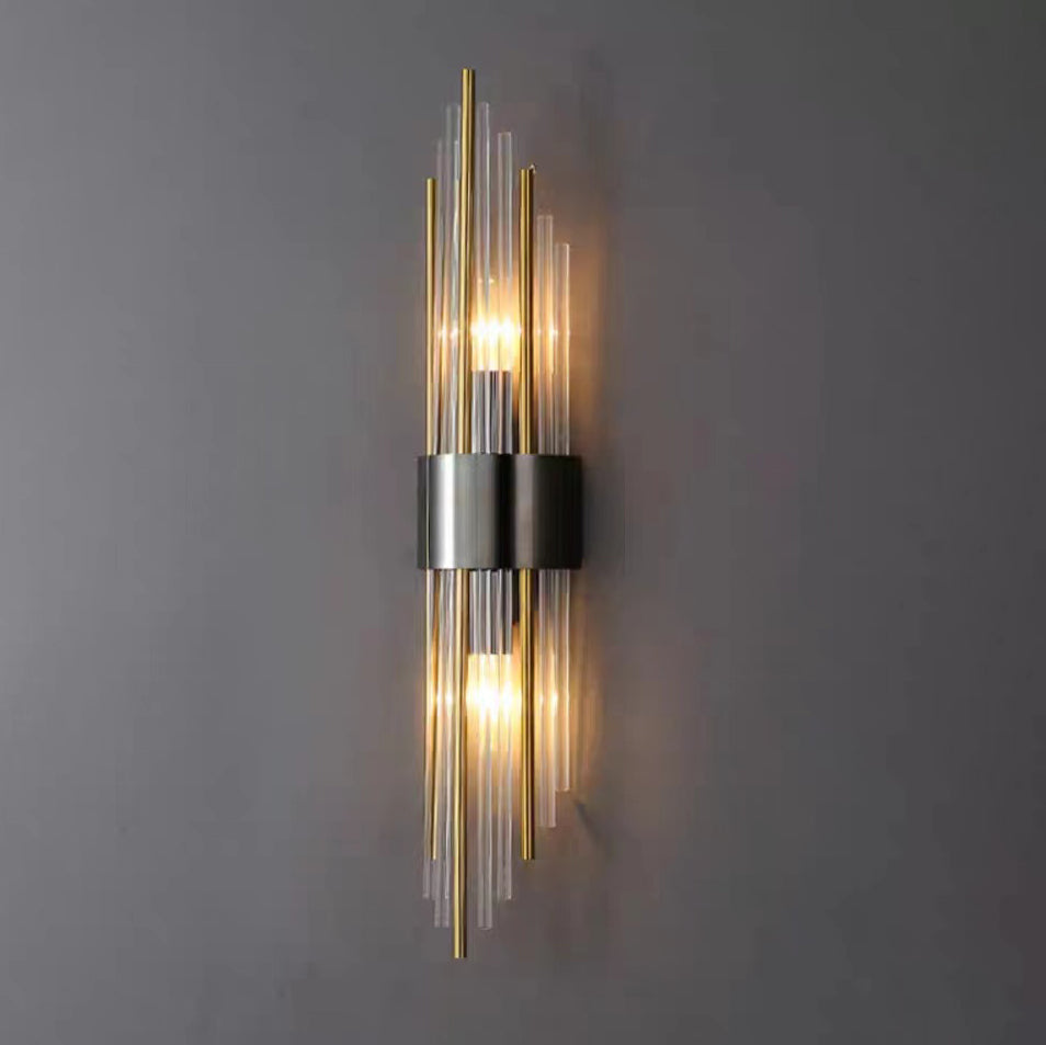 Round Tube Long Stainless 2-Light Wall Lamp