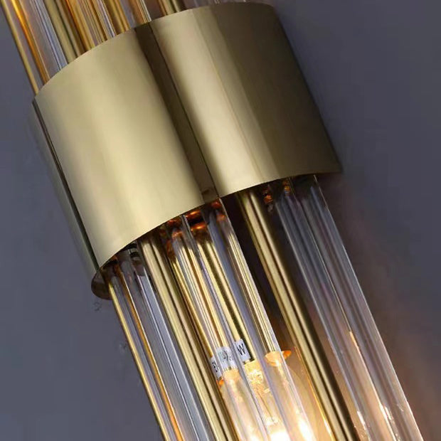Round Tube Long Stainless 2-Light Wall Lamp