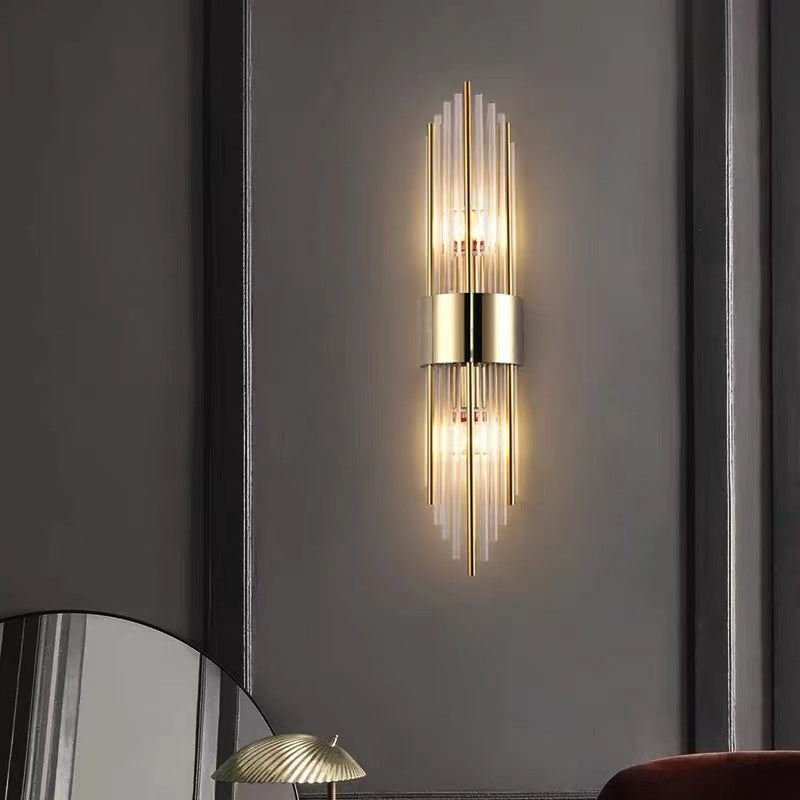 Round Tube Long Stainless 2-Light Wall Lamp