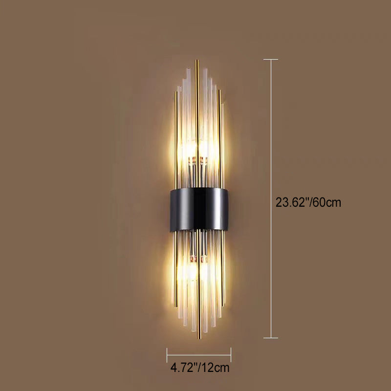 Round Tube Long Stainless 2-Light Wall Lamp