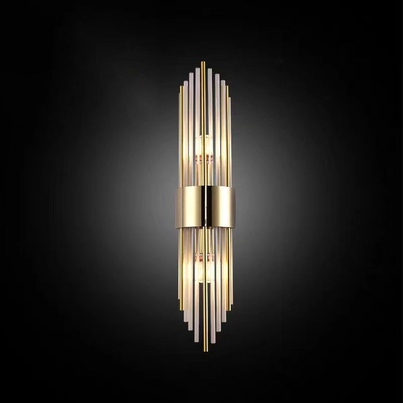 Round Tube Long Stainless 2-Light Wall Lamp