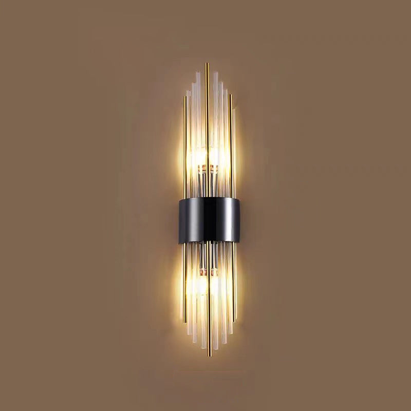Round Tube Long Stainless 2-Light Wall Lamp