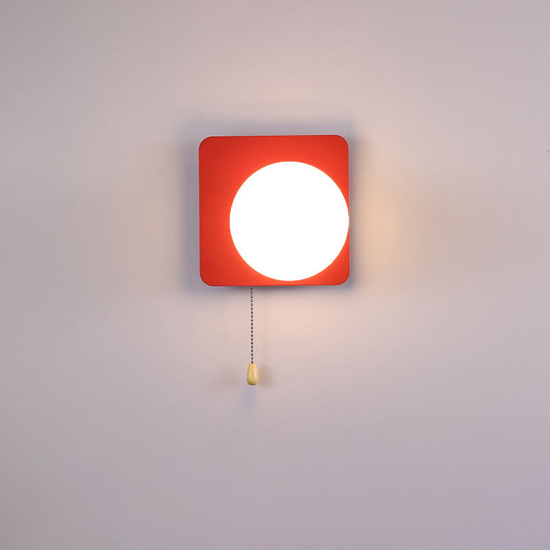 Round Square Triangle Orb Wall Lamp