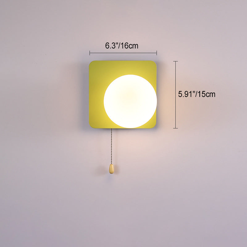 Round Square Triangle Orb Wall Lamp