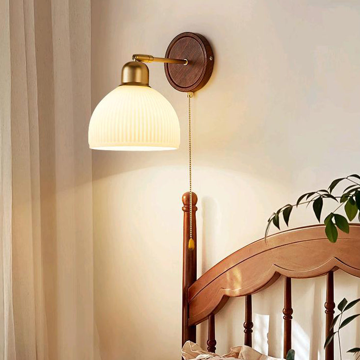 Dome Half Round Iron Wall Lamp