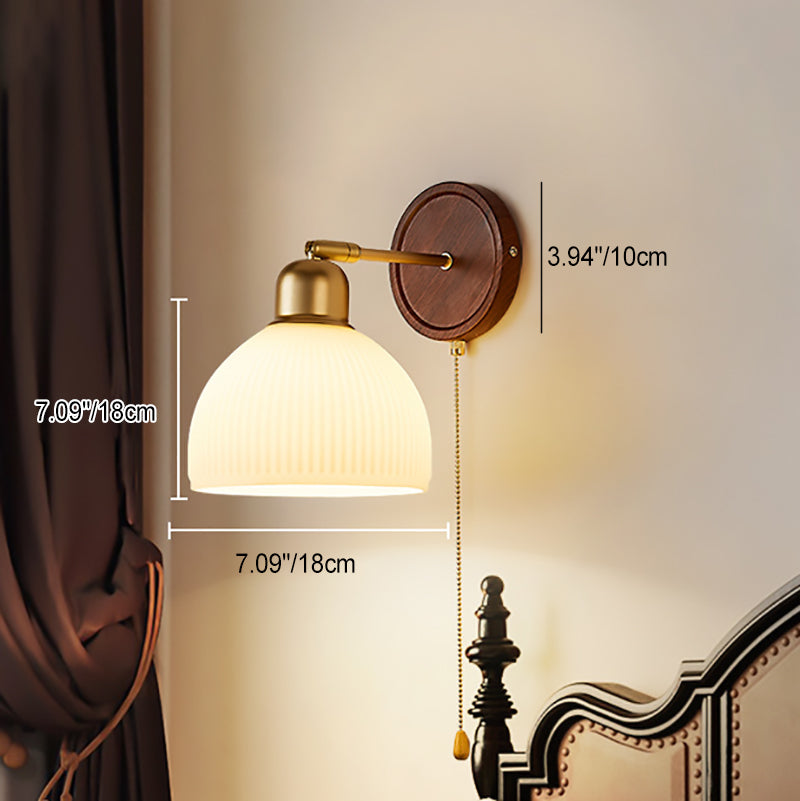 Dome Half Round Iron Wall Lamp