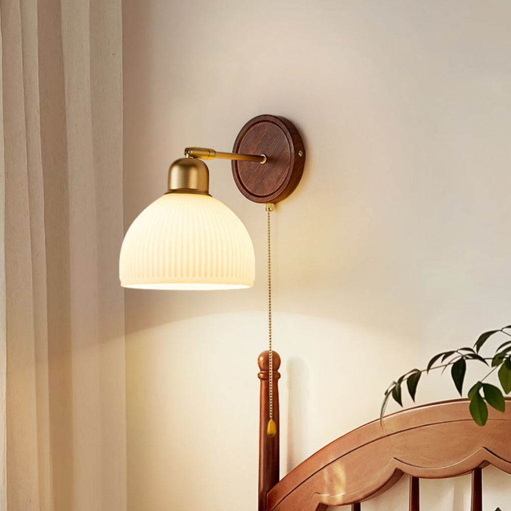 Dome Half Round Iron Wall Lamp