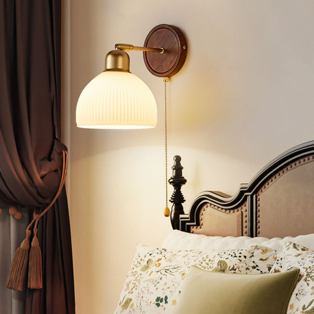 Dome Half Round Iron Wall Lamp