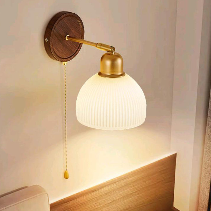 Dome Half Round Iron Wall Lamp