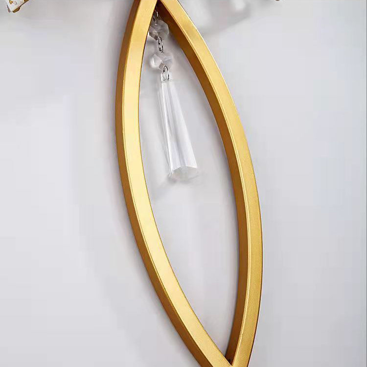 Half Circle Striped Iron 2-Light Wall Lamp