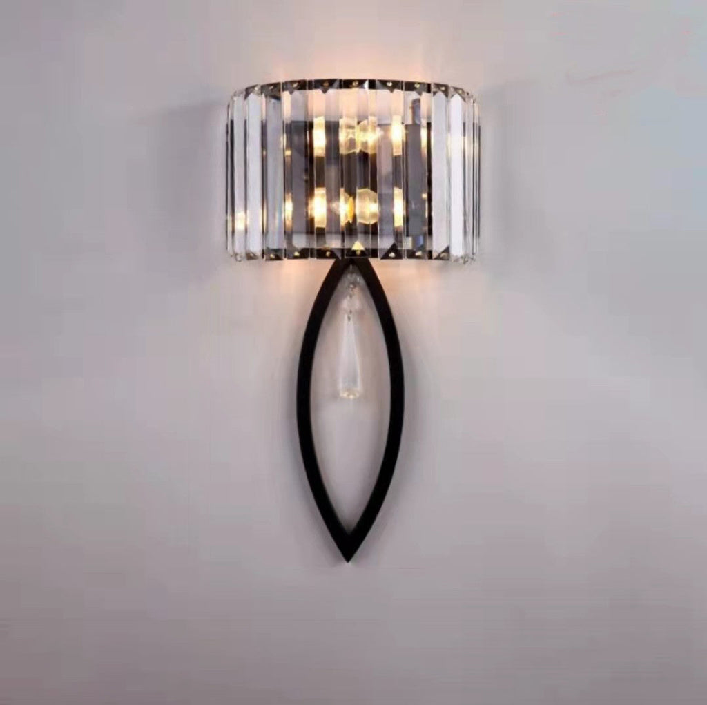 Half Circle Striped Iron 2-Light Wall Lamp