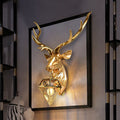Deer Head Diamond Resin Wall Lamp