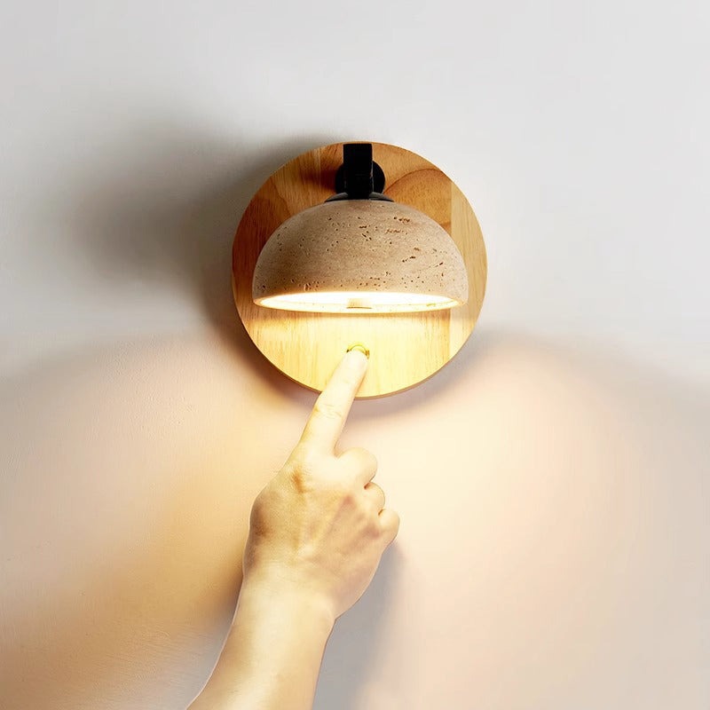 Half Round Dome Yellow Wall Lamp