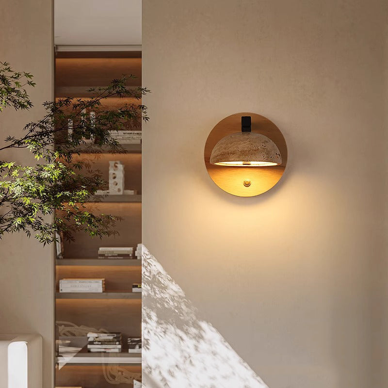 Half Round Dome Yellow Wall Lamp