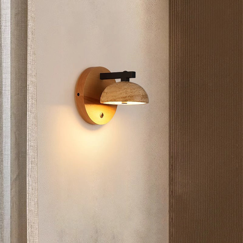 Half Round Dome Yellow Wall Lamp