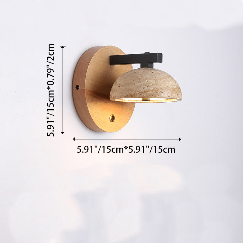 Half Round Dome Yellow Wall Lamp