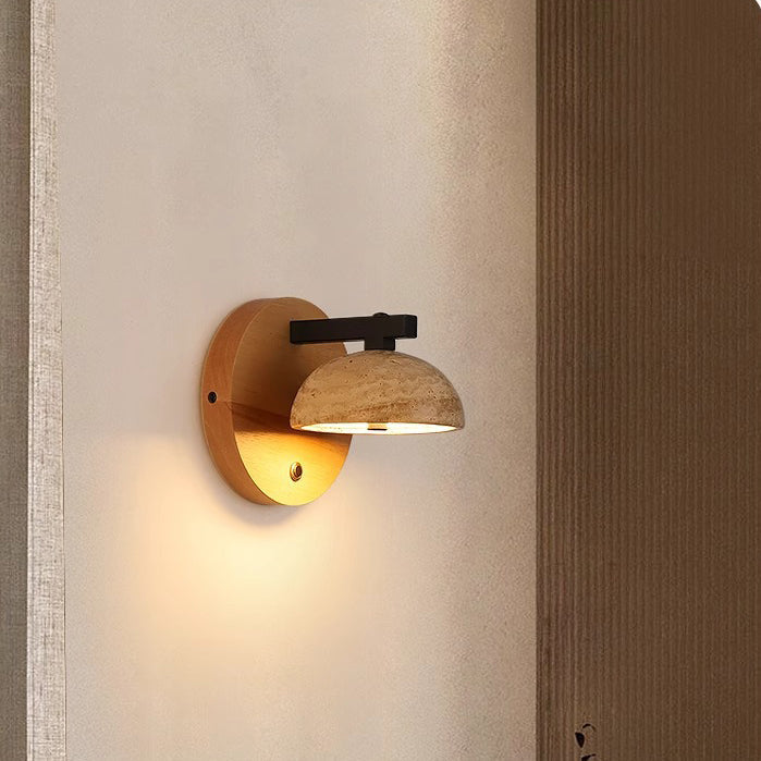 Half Round Dome Yellow Wall Lamp