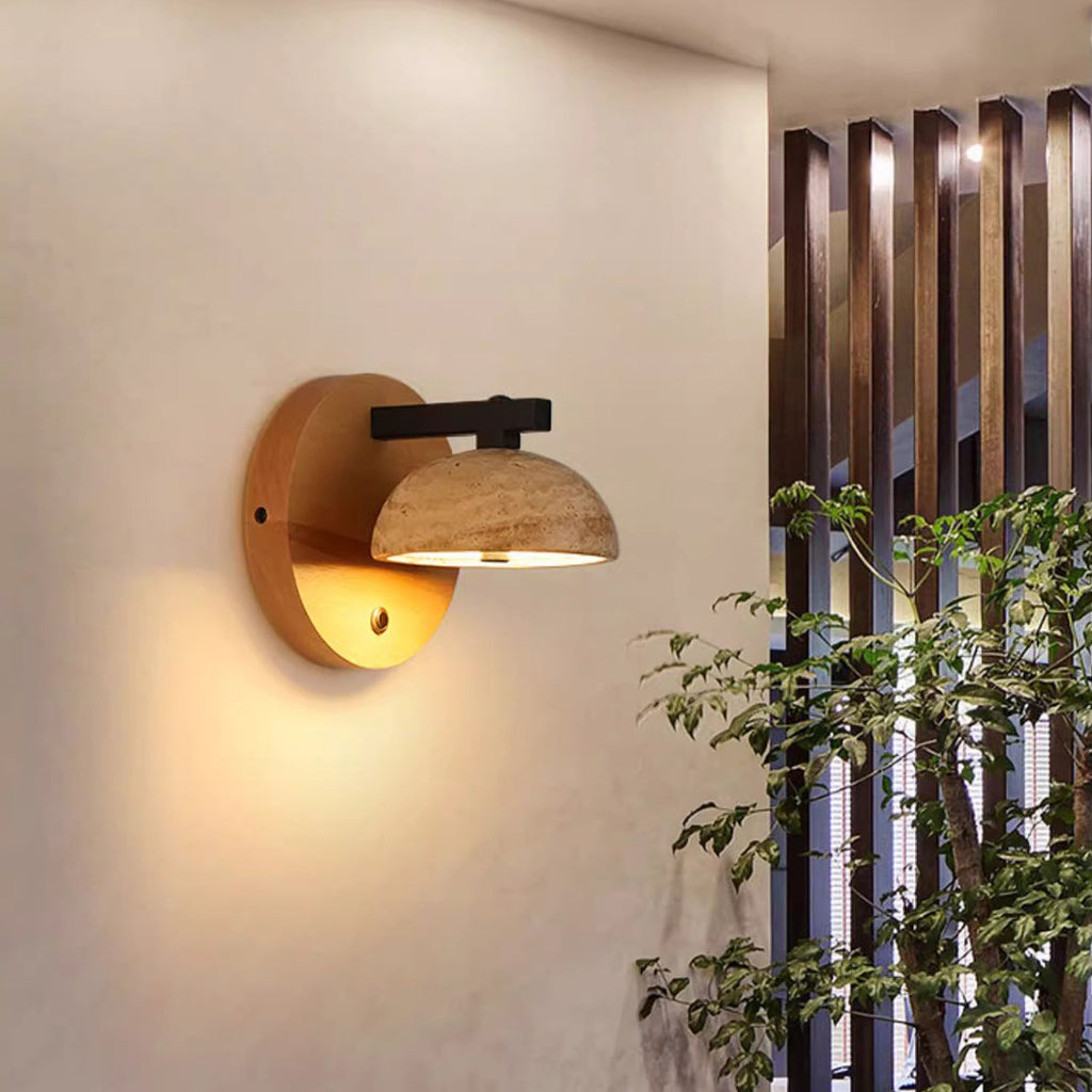 Half Round Dome Yellow Wall Lamp