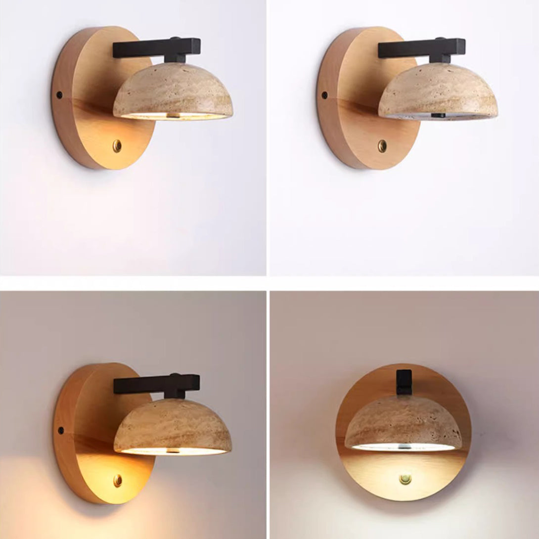 Half Round Dome Yellow Wall Lamp