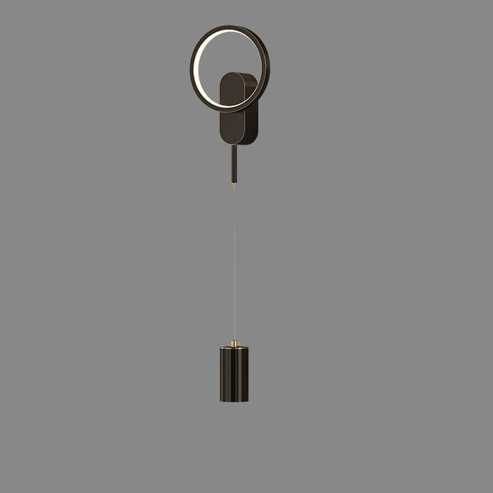 Cylinder Circle Iron Bedroom Wall Lamp