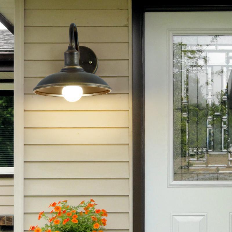 Round Pot Lid Shape Outdoor Light